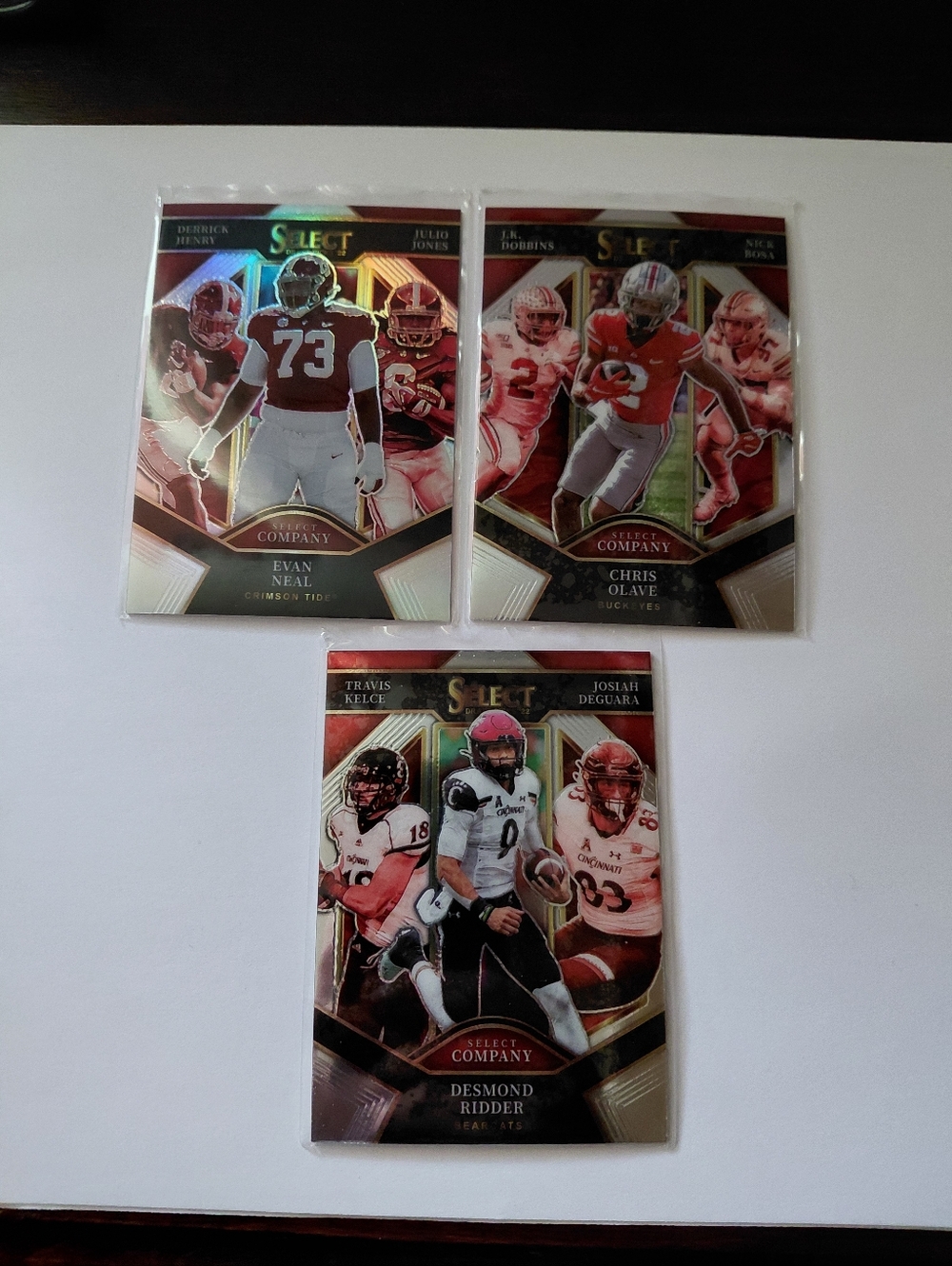 Panini Select Football Trading Cards - Red, White, Black